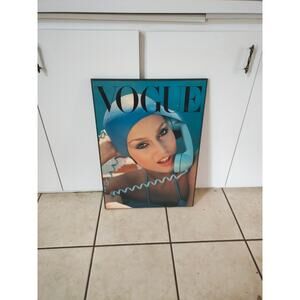 Jerry Hall - Vogue Magazine  (May 1975) Large Poster Mounted Board